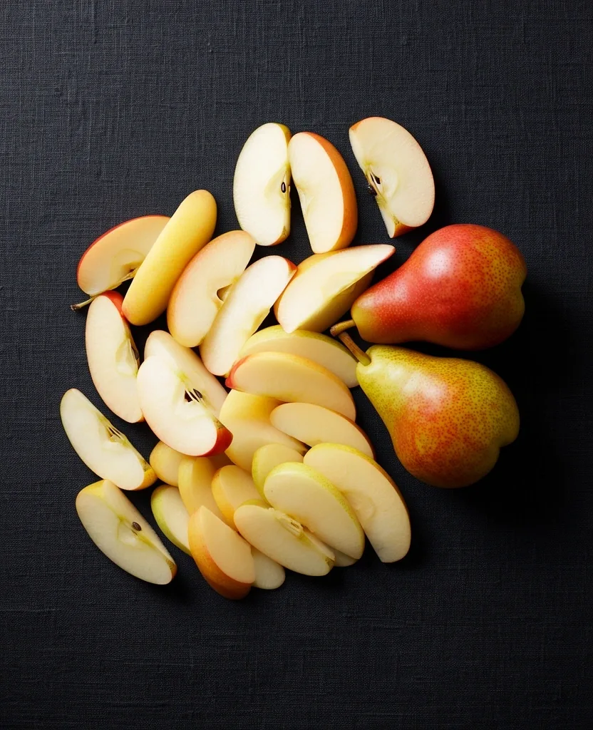 Manzanas y peras ricas en fibra